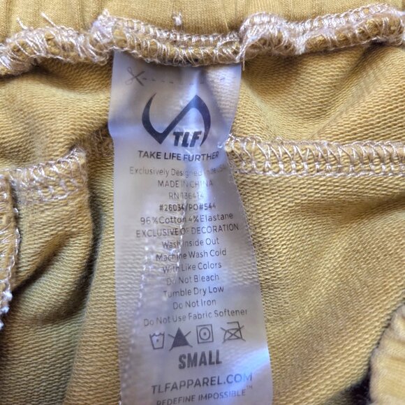 TLF Joggers Mens Small Yellow Sweatpants Athleisure Running Jogging Trendy - Picture 10 of 14